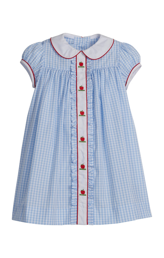 Ruffled Sally Dress - Apples