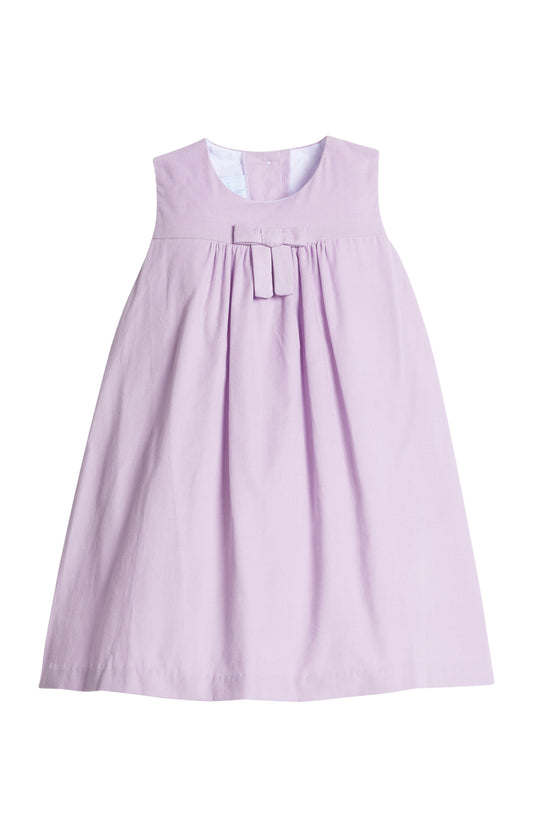 Pleated Bow Jumper - Lavender Corduroy
