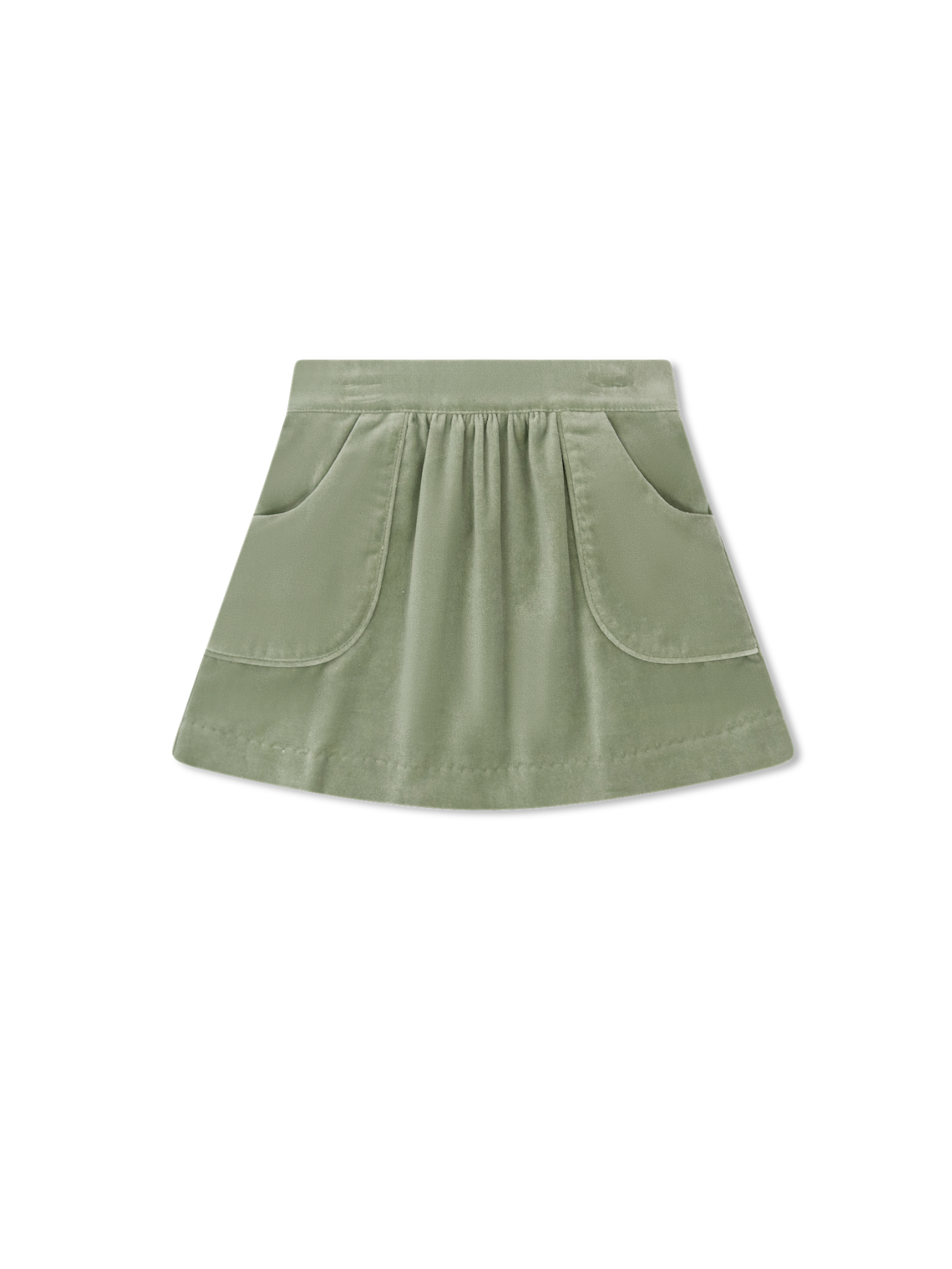 Isabella Skirt - Leyland Green Velvet