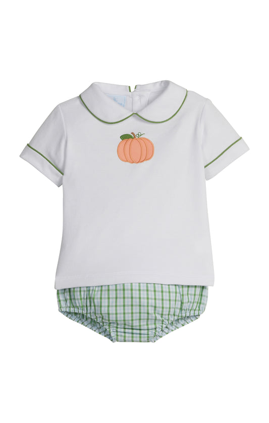 Applique Peter Pan Diaper Set - Pumpkin