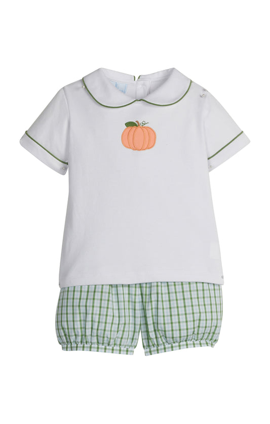 Applique Peter Pan Short Set - Pumpkin