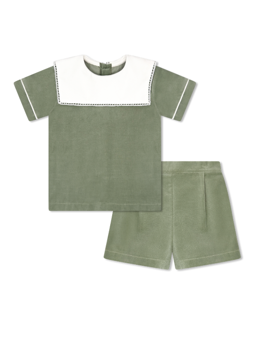 Christian Short Set - Leyland Green Velvet