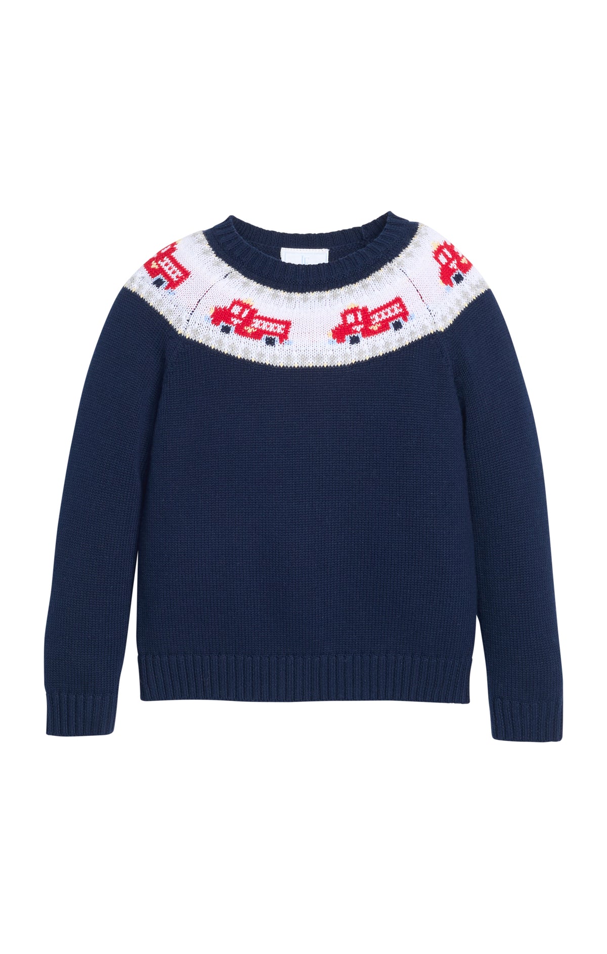 Fire Truck Fair Isle Sweater