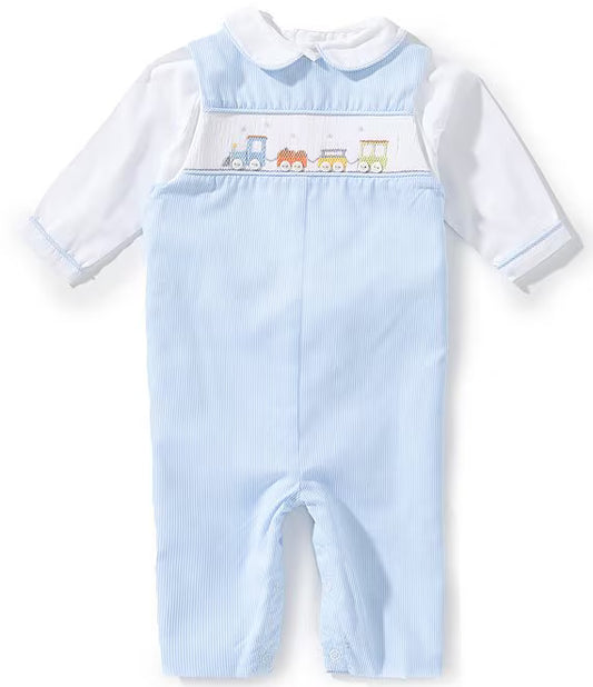 Train Button Romper