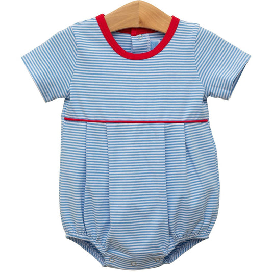 Bentley Bubble - Cornflower Stripe/Red