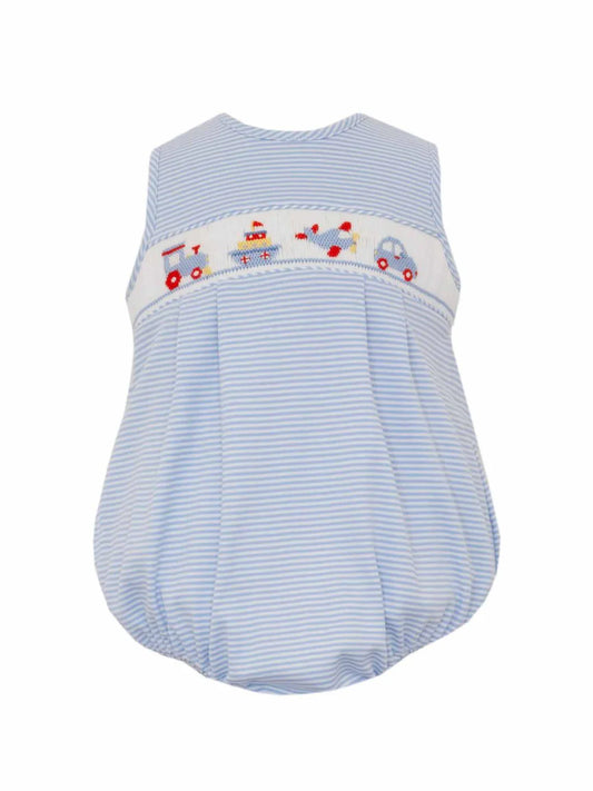 Transportation - Lt.Blue Knit Stripe Boy's Sunbubble
