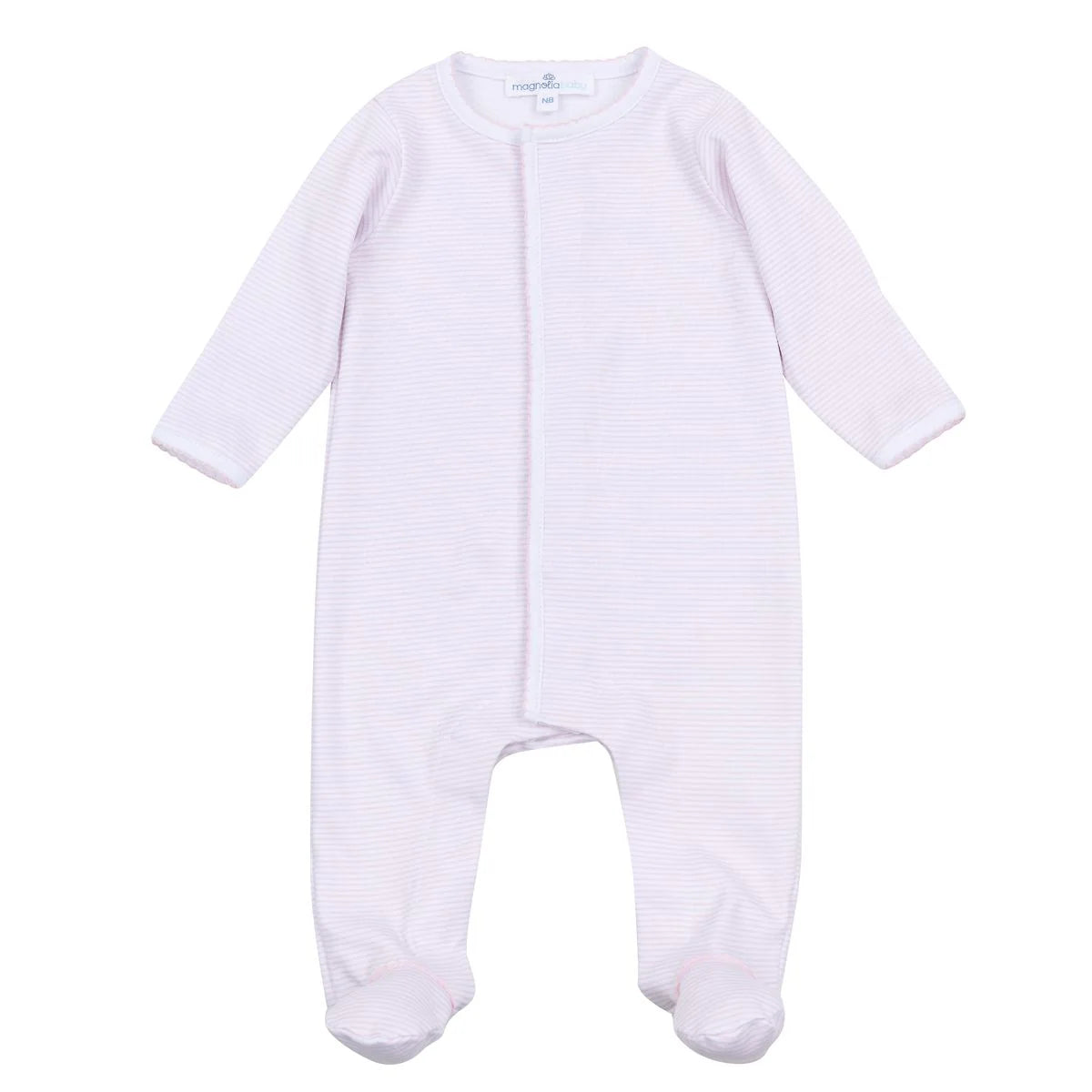 Mini Stripes Footie-Pink