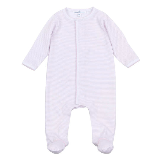 Mini Stripes Footie-Pink