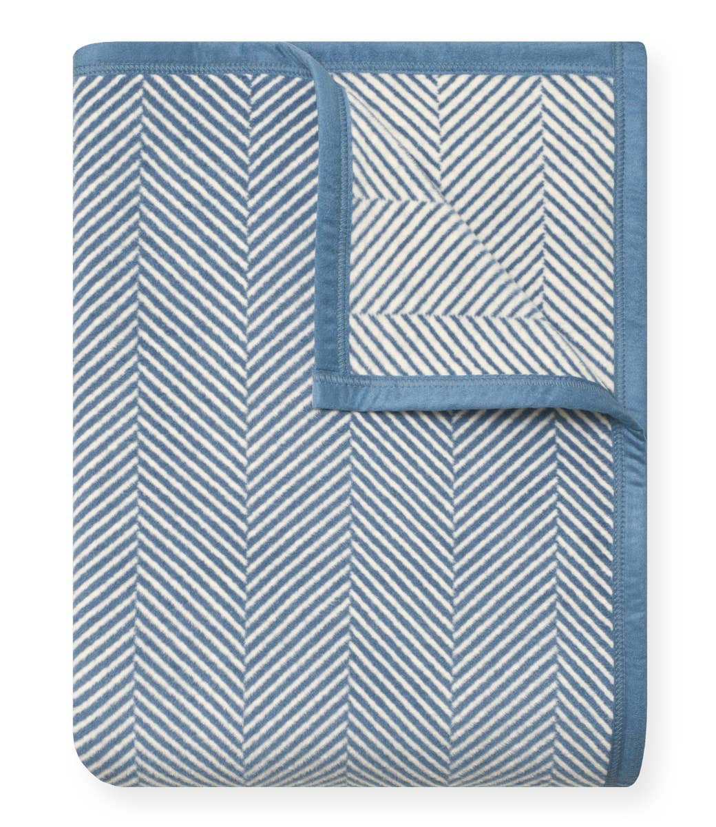 Harborview Herringbone Cornflower Blanket: Original Chappy Wrap