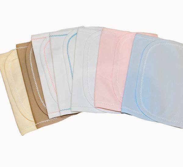 Burp Cloth - Picot Trim: Terry Cloth / (New White)White with White trim