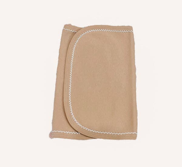 Burp Cloth - Picot Trim: Terry Cloth / (New White)White with Pink trim