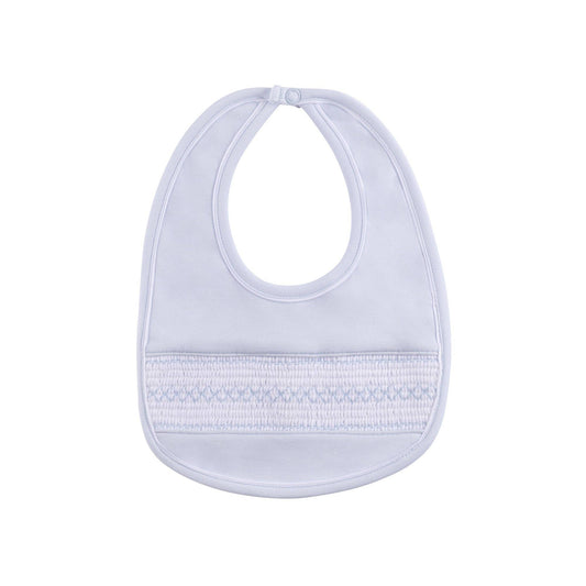 Baby Boy's Smocked Argyle Bib: Blue