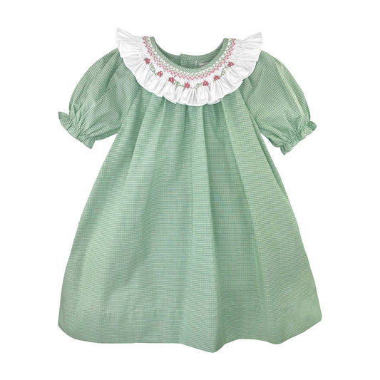 Dress with Smocked and Embroidered Collar: 3T