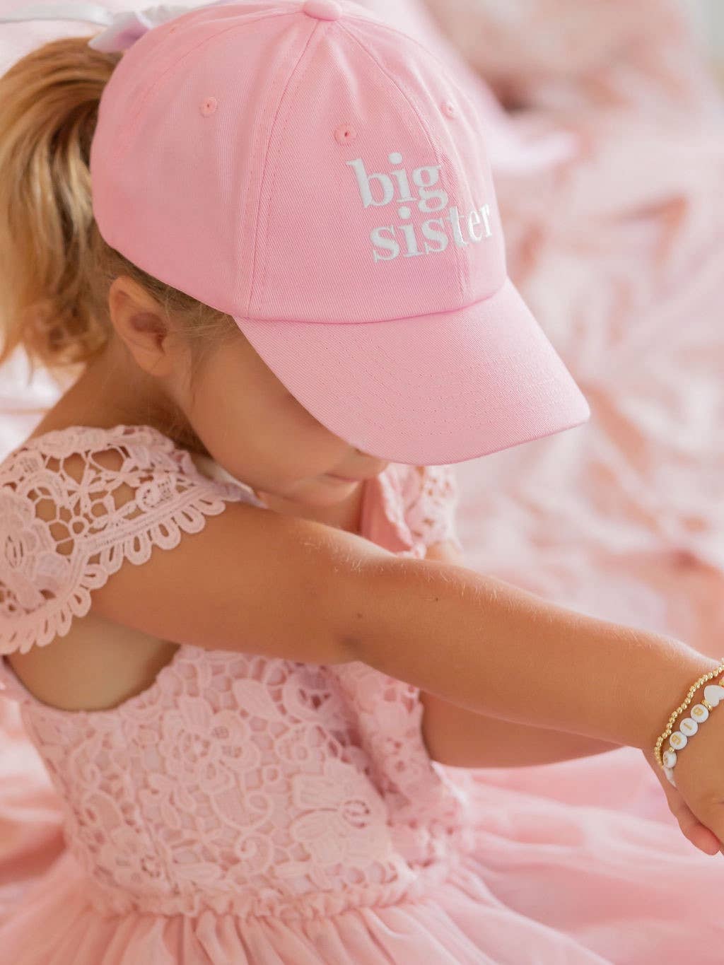 Big Sister Bow Baseball Hat (Baby, Youth): Youth (2-7)