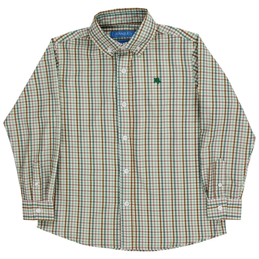 Performance Button Down Shirt, Acorn Plaid