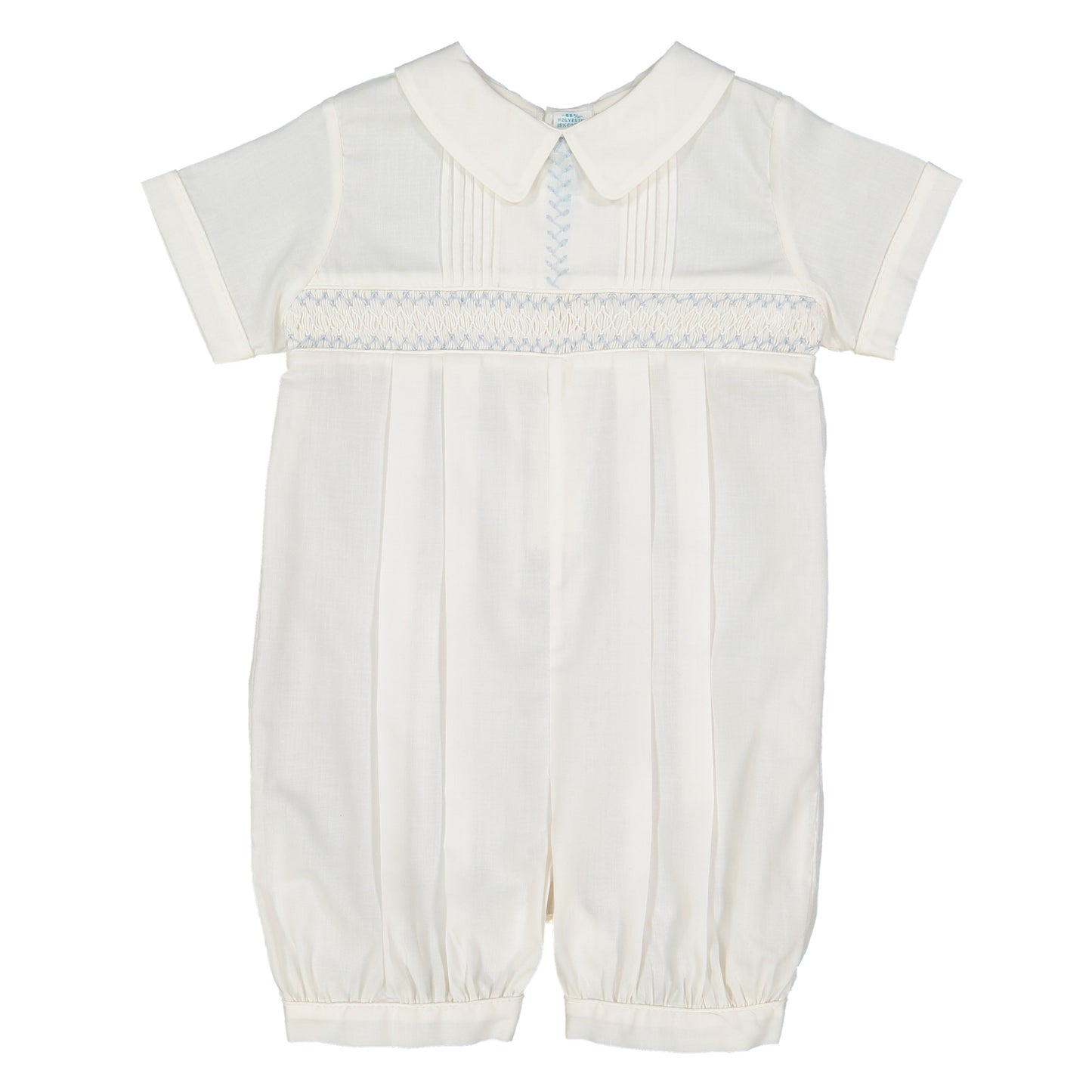 Vintage Romper- Ivory with Powder Blue