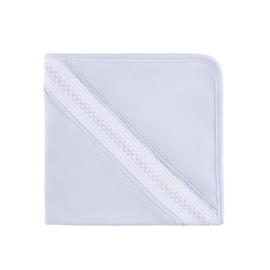 Baby Boy's Smocked Argyle Blanket: Blue
