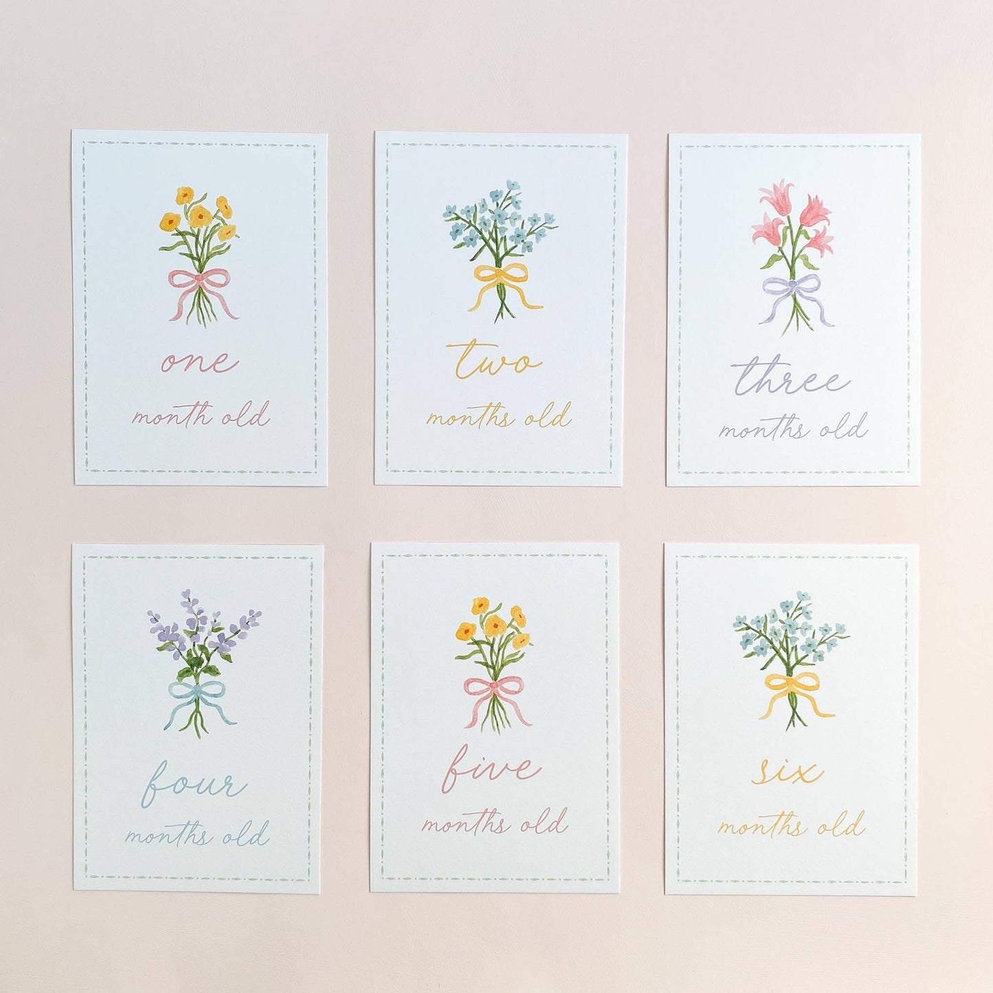 Bow Bouquet Milestone Cards
