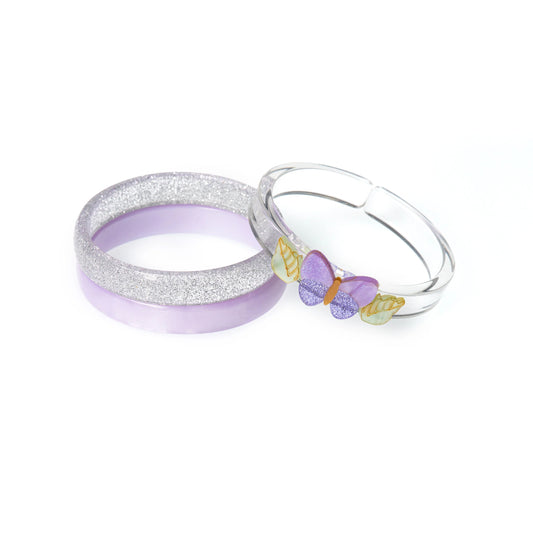 Butterfly Shimmer Lilac bangles