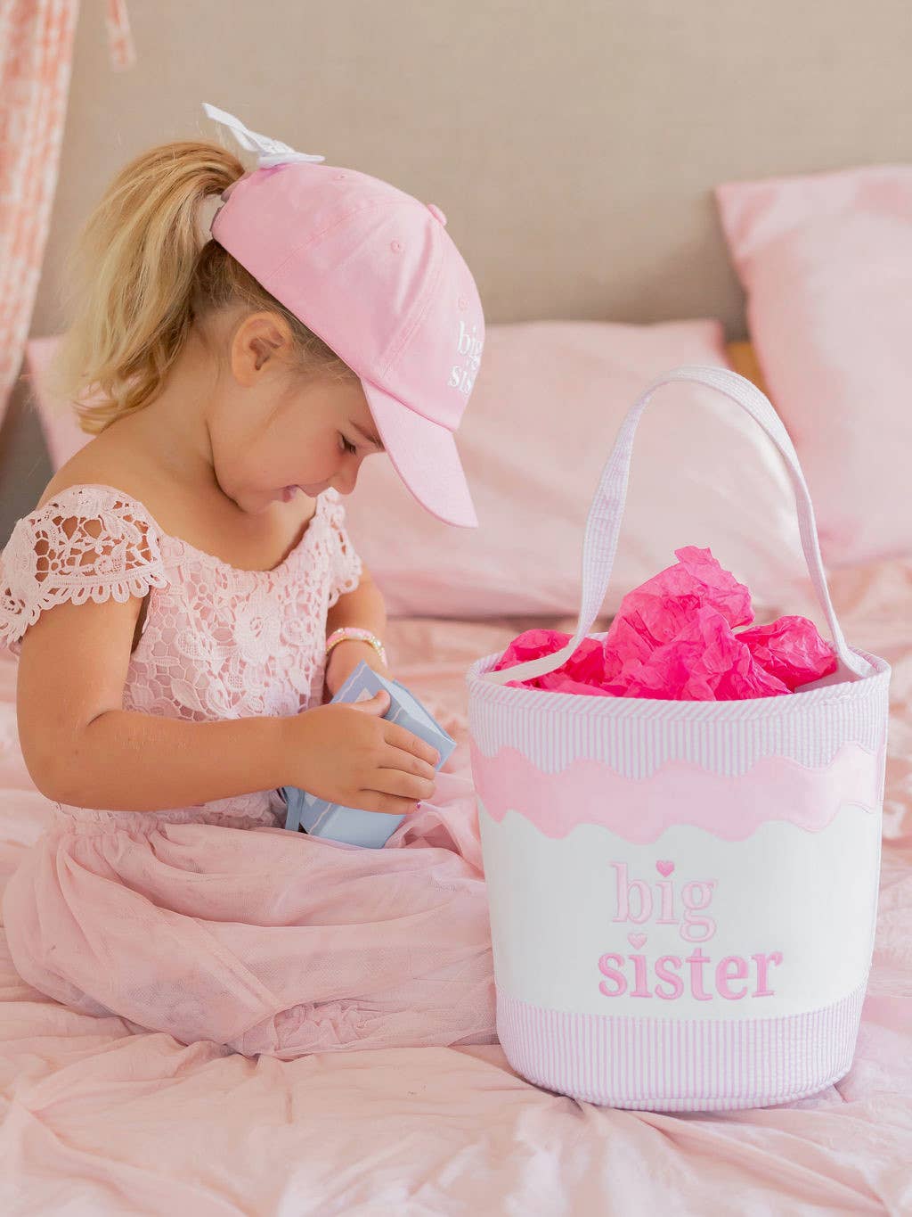 Big Sister Bow Baseball Hat (Baby, Youth): Youth (2-7)