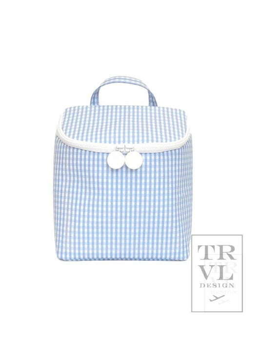 Take Away Lunch Bag - Insulated Gingham Sky