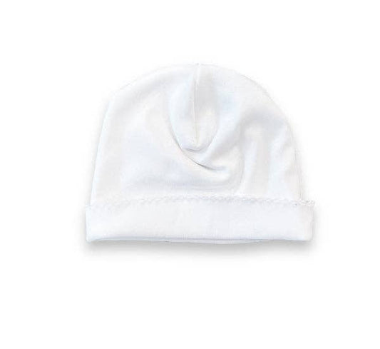 Hat - Picot Trim: White w/ White trim