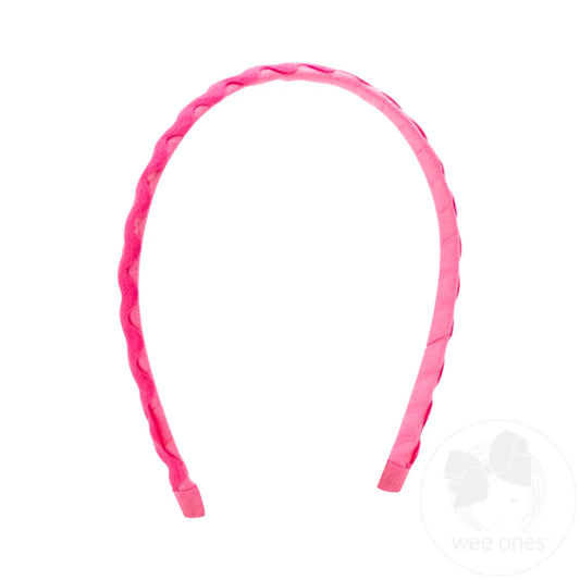 Ric Rac Lined Headband- Hot Pink