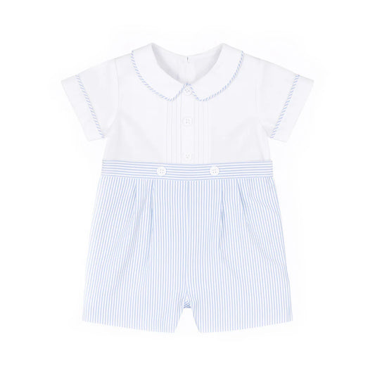 Seersucker One Piece Shortall