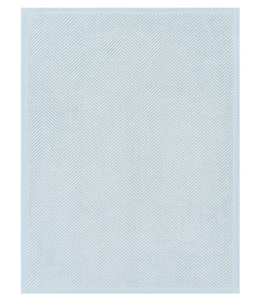 Harborview Herringbone Sky Mini Blanket: Mini