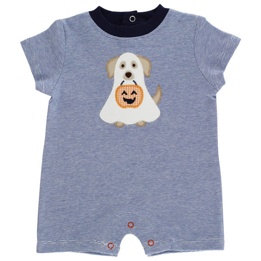 Happy Howl-o-ween Short Knit Romper
