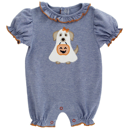 Happy Howl-o-ween Girl Knit Romper