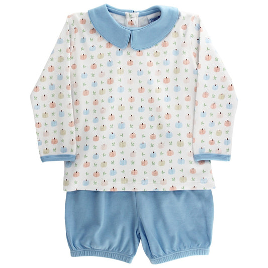 Pumpkin Print Boy Bloomer Set