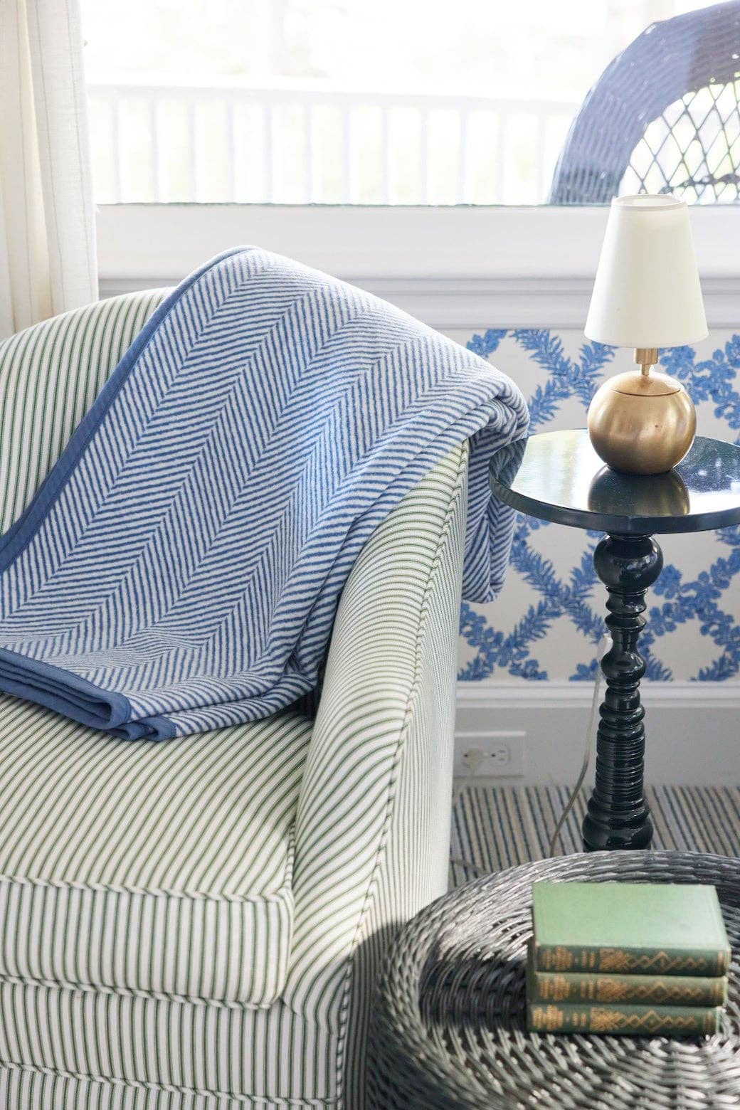 Harborview Herringbone Cornflower Blanket: Original Chappy Wrap