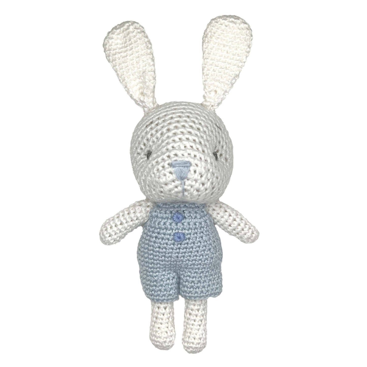 Bunny Bamboo Crochet Rattle - 2 Colors!: Pink / 5" Rattle