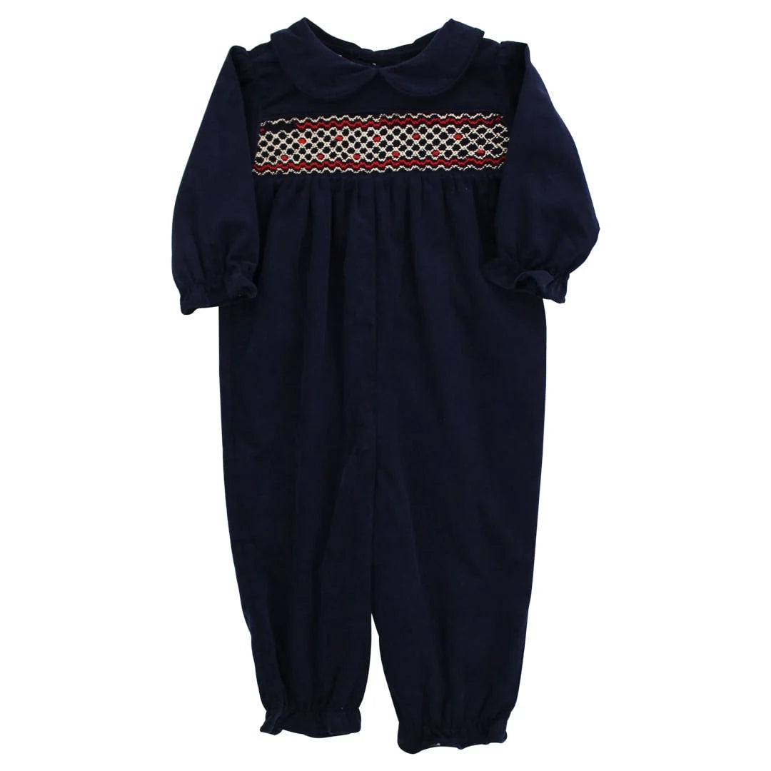 Navy Cord Geometric, Girls Bubble