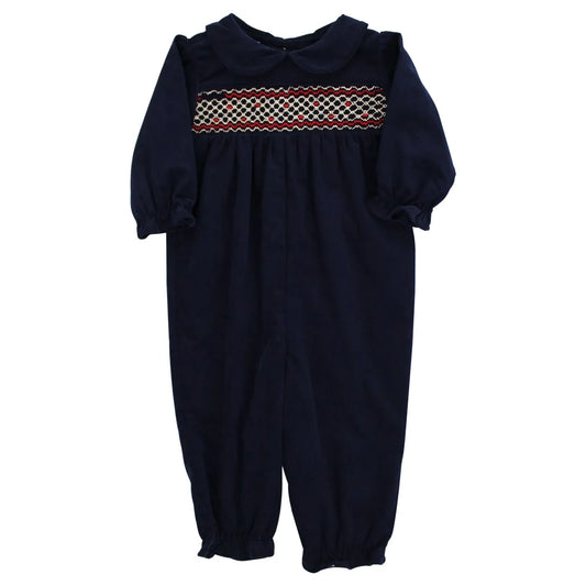Navy Cord Geometric, Girls Bubble