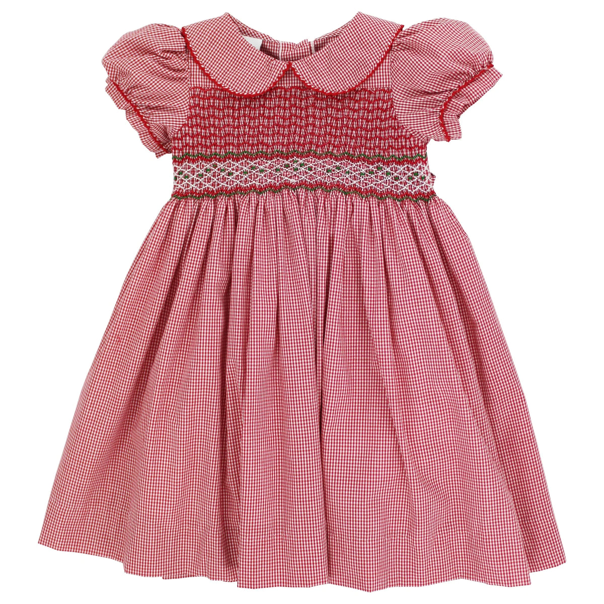 Christmas Check Geometrics, Dress Red