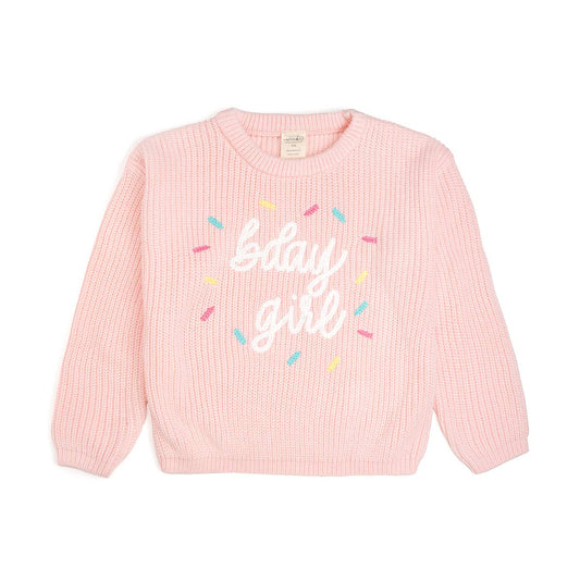 Birthday Girl Sprinkle Knit Sweater - Kids - Girls Clothes: 7/8
