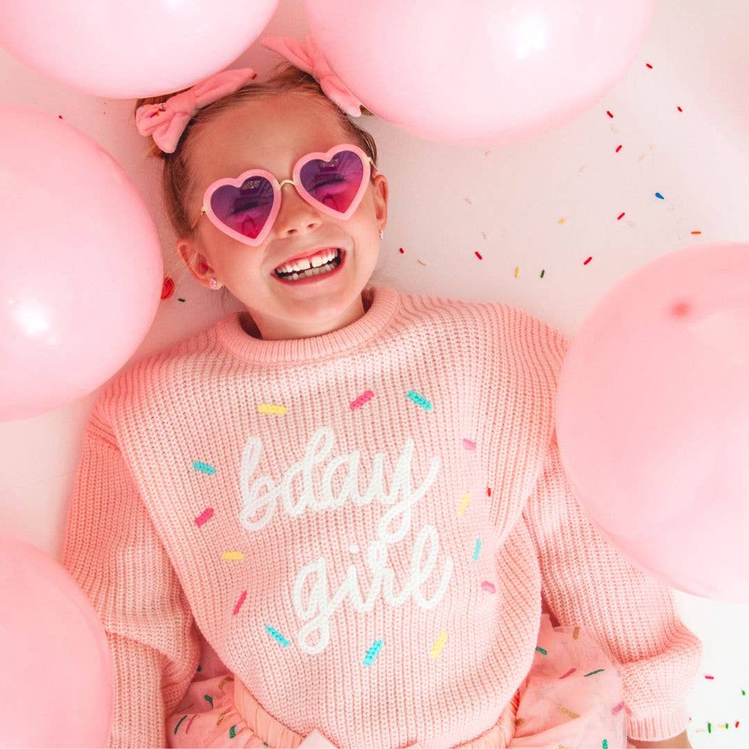 Birthday Girl Sprinkle Knit Sweater - Kids - Girls Clothes: 2T