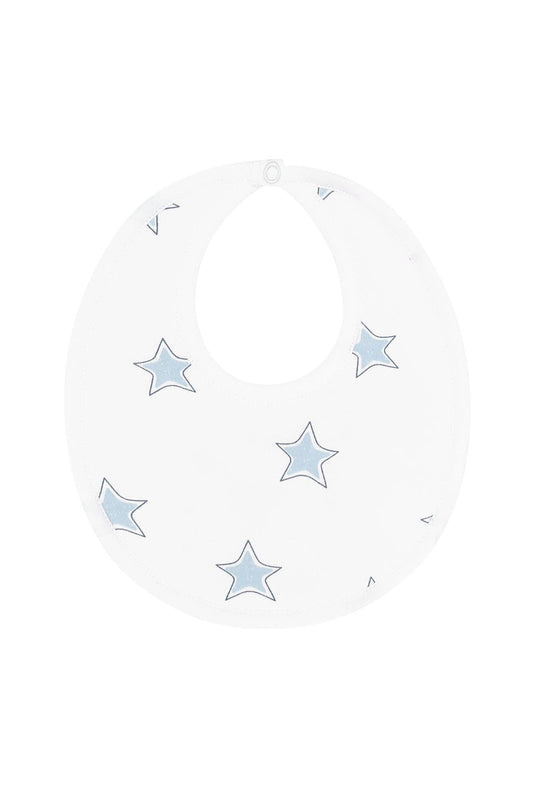 Blue Stars Print Bib: Blue / One Size