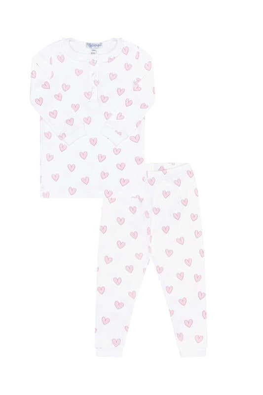 Pink Heart Print Pajama: Pink