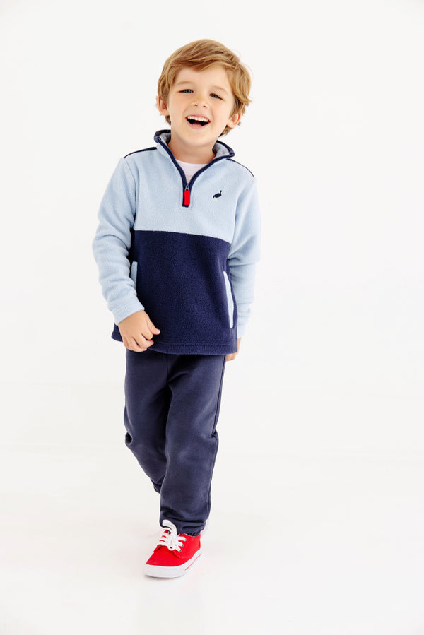 Gates Sweeney Sweatpant- Pima- Nantucket Navy/ Richmond Red