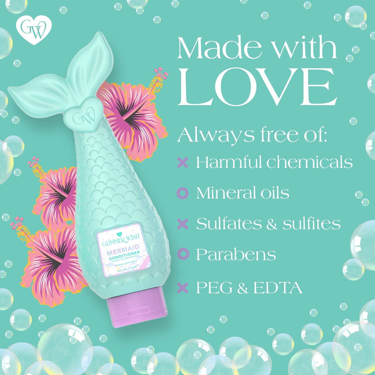 Mermaid Conditioner — Fragrance Free & Dye Free