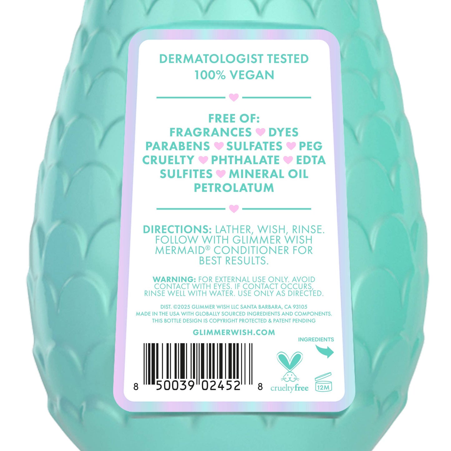 Mermaid Shampoo — Fragrance Free & Dye Free