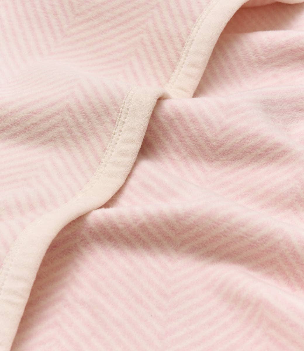 Harborview Herringbone Ballet Pink Mini Blanket: Mini