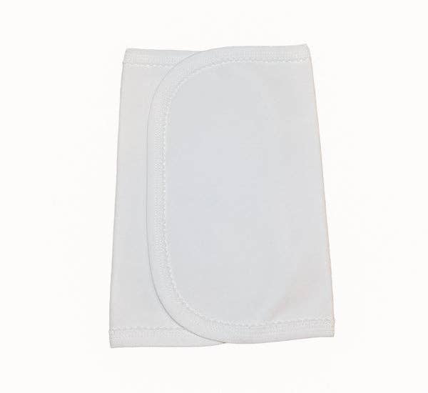 Burp Cloth - Picot Trim: Terry Cloth / (New White)White with White trim
