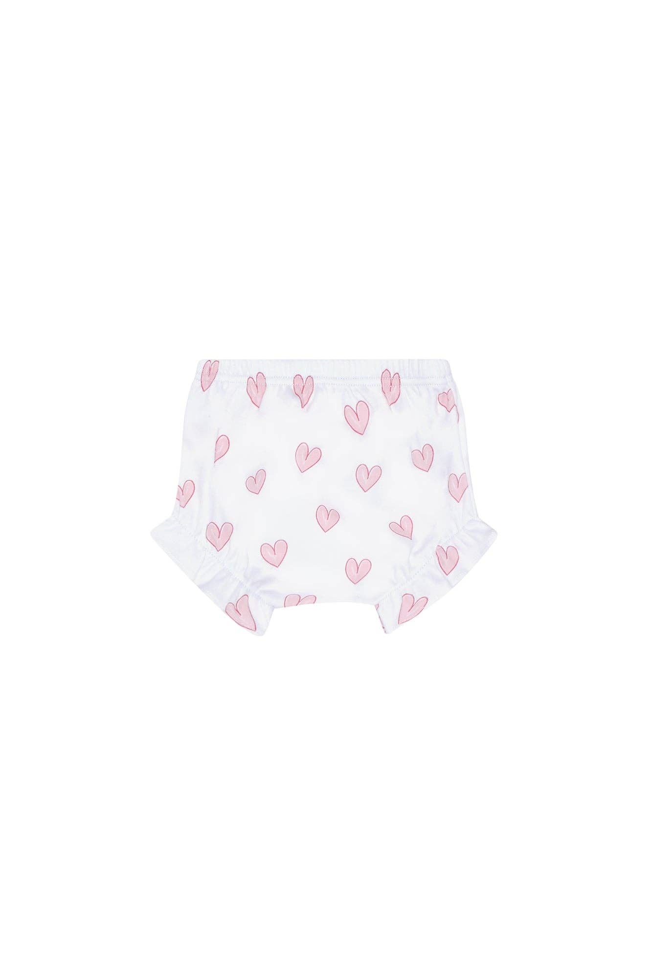 Pink Heart Print Diaper Cover Set: Pink