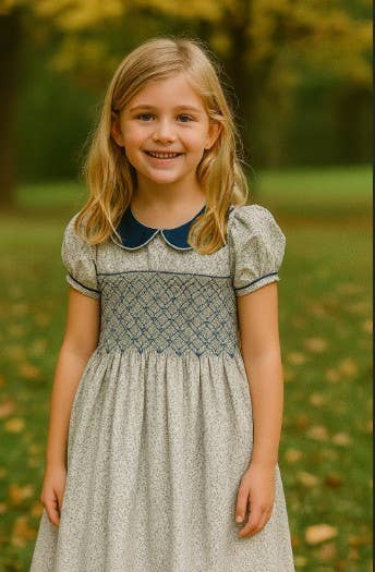 Hand smocked girls dress Christina Collection: 3T