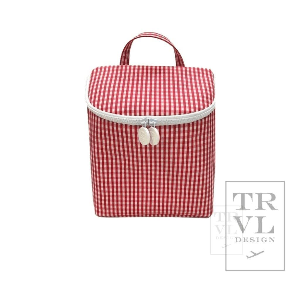 Take Away Lunch Bag - Insulated Gingham Red