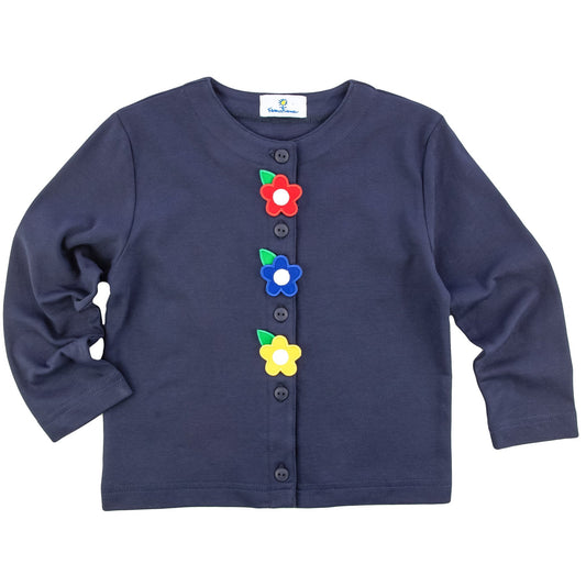 Cardigan Flower Applique